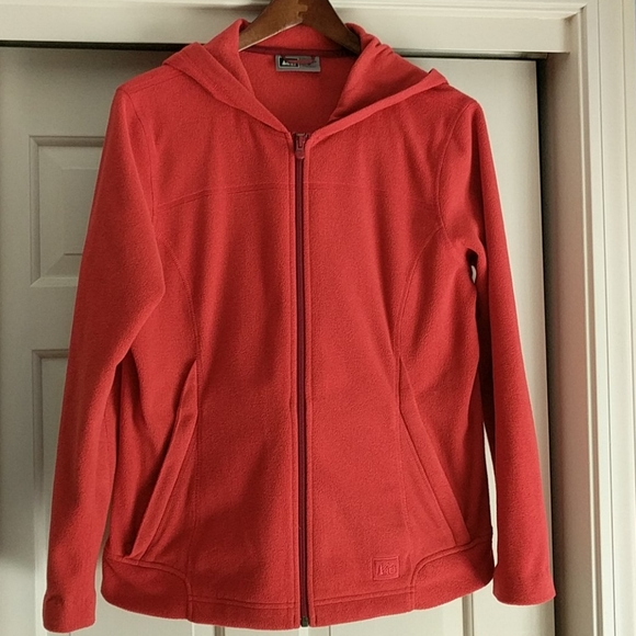 REI orange lightweight polar fleece jacket - Picture 1 of 5